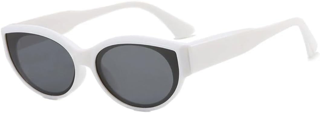 

Роскошные маленькие солнцезащитные очки «кошачий глаз» для женщин и мужчин, модные солнцезащитные очки для лета и путешествий, защита от УФ-излучения UV400 VVTWSSW, White Gray