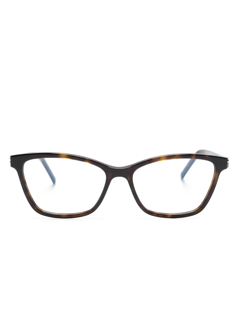

Очки в прямоугольной оправе с логотипом Saint Laurent Eyewear, коричневый