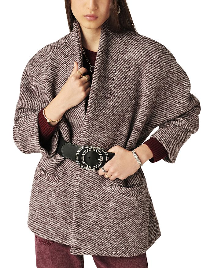 

Пальто с поясом Manteau Carole ba&sh, красный