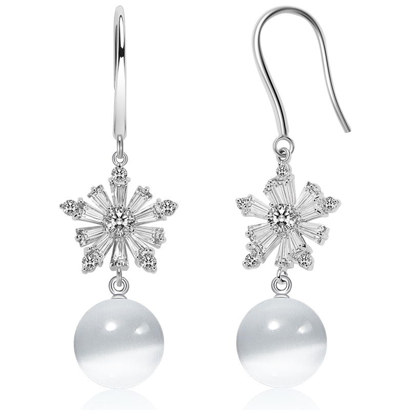 

Disney Медные, белые золотые, синтетические кошачий глаз серьги women's