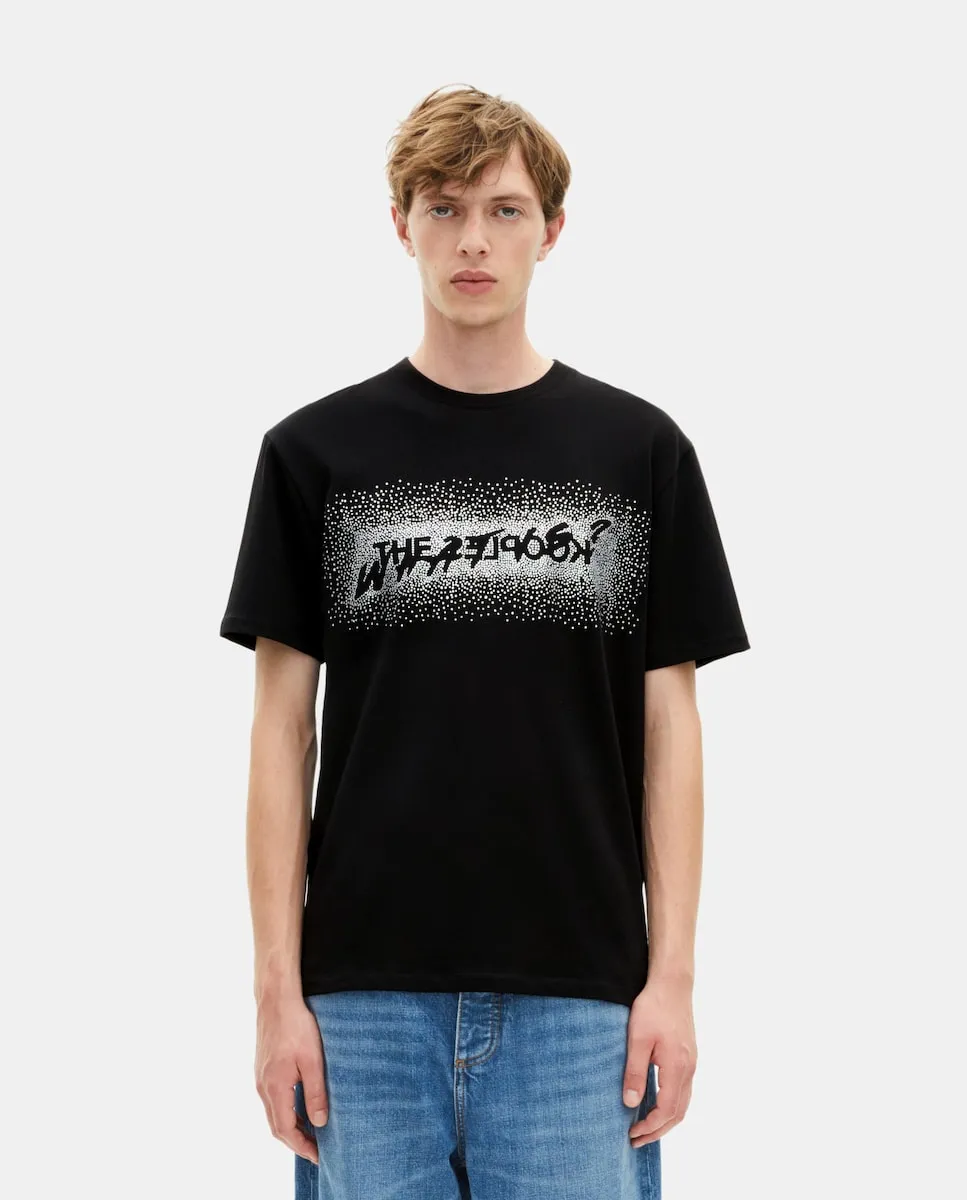 

Мужская футболка с коротким рукавом What is с стразами The Kooples, черный