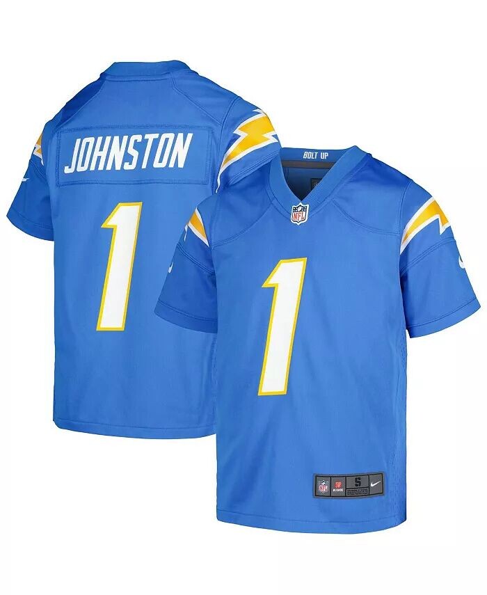 

Игровая майка Big Boys Quentin Johnston Powder Blue Los Angeles Chargers Nike, синий