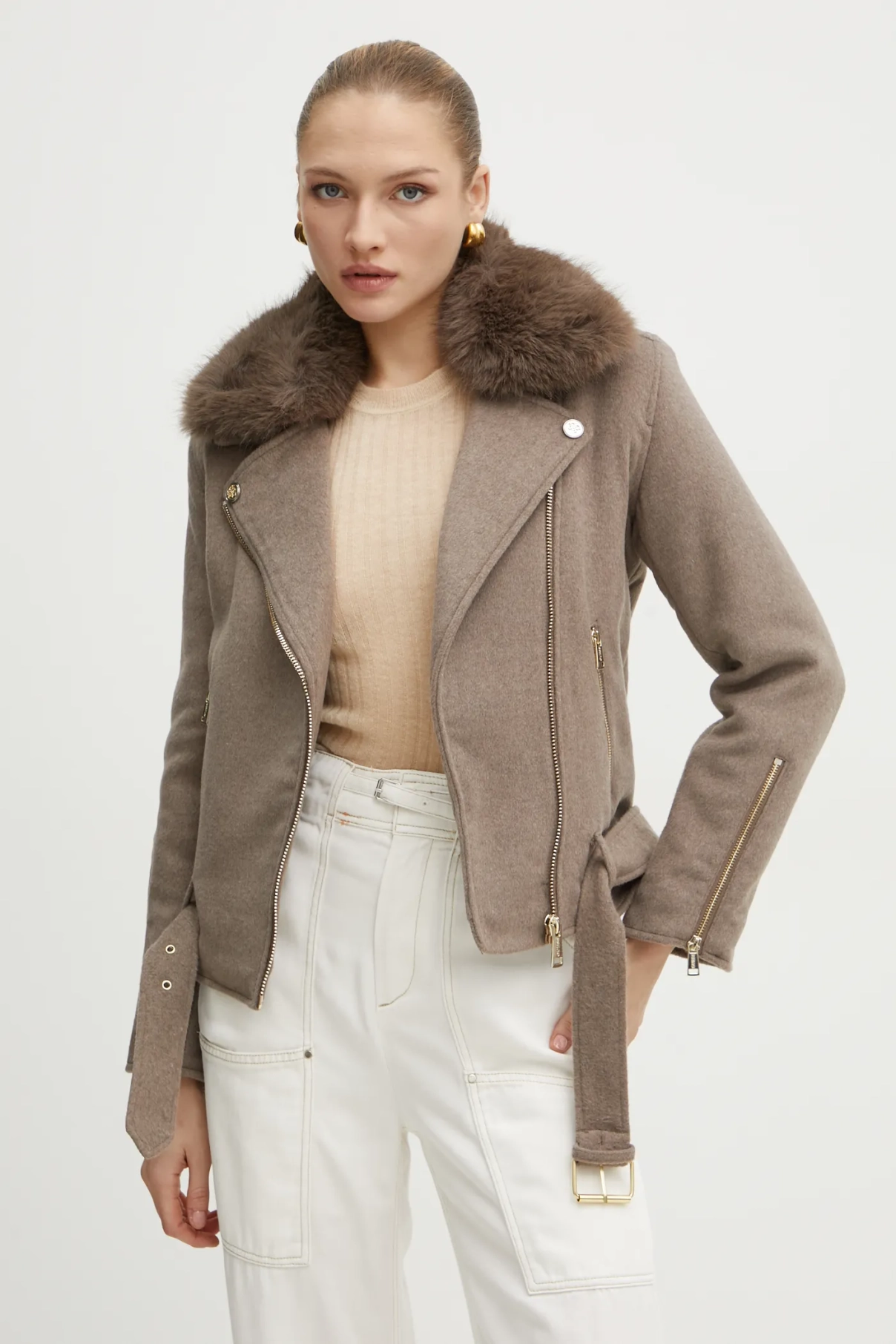 

Куртка NANCY из смесовой шерсти Guess, бежевый