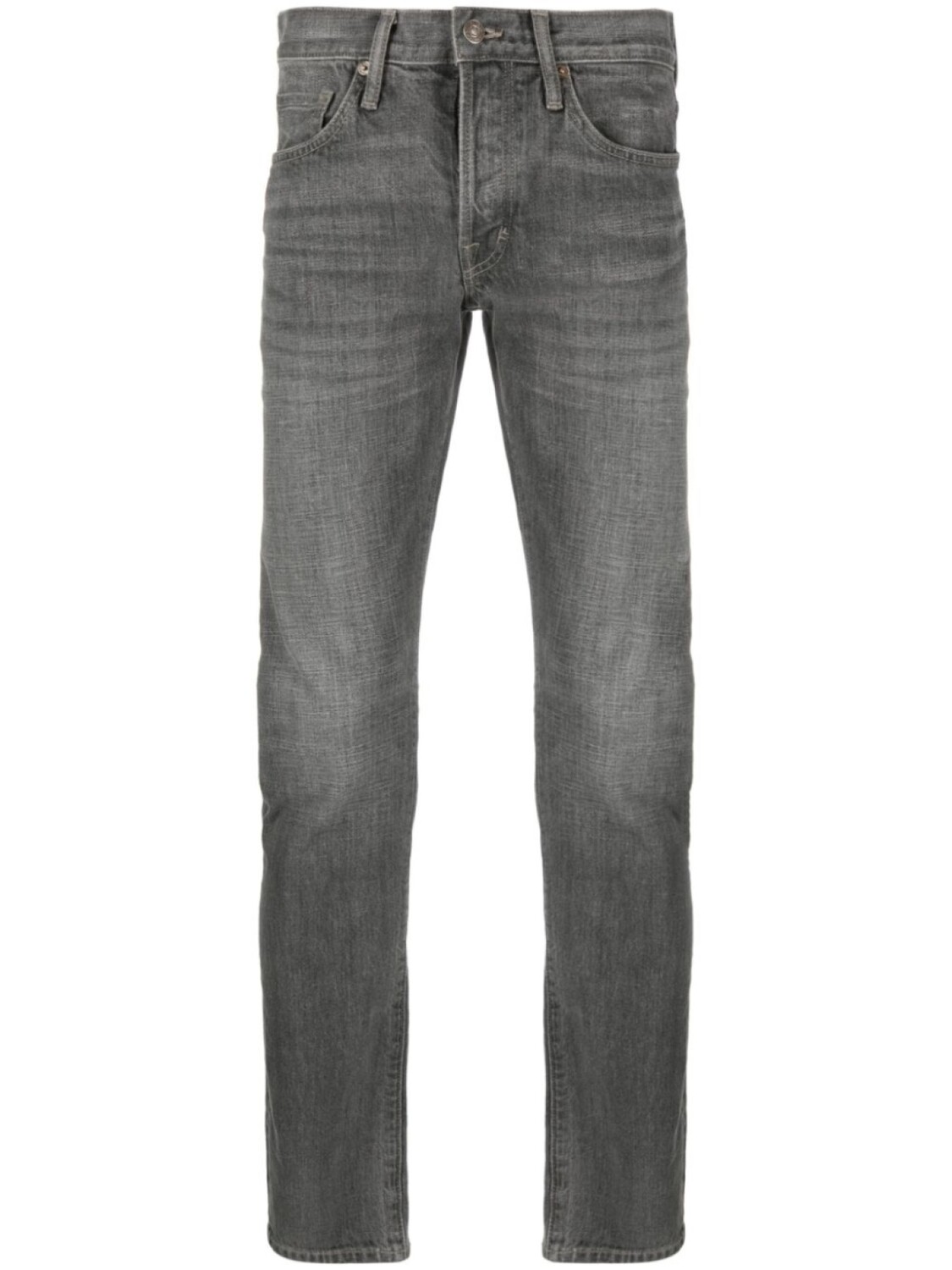 

TOM FORD washed slim-fit jeans, серый