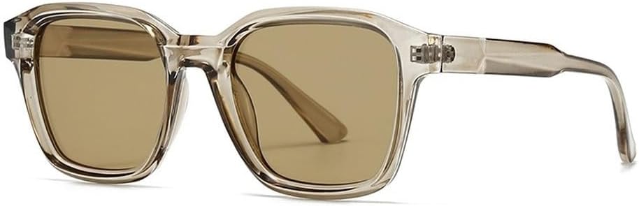 

Модные квадратные солнцезащитные очки для женщин, защита от УФ-излучения UV400, ретро, ​​оранжево-синие, трендовые солнцезащитные очки для мужчин SKFGNX, Champagne Tea