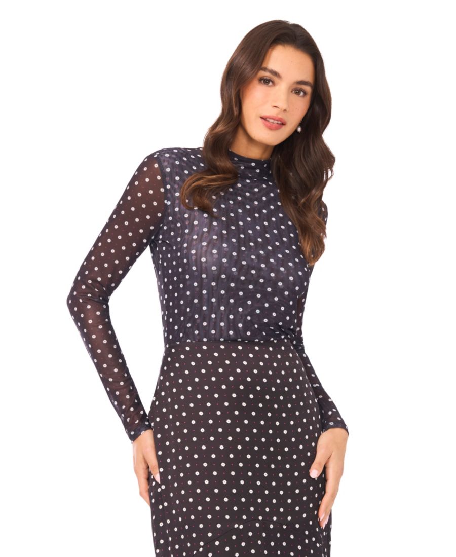 

Женская водолазка, приталенная, с длинными рукавами CeCe, Rich Black