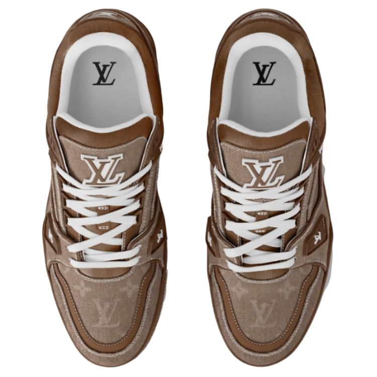 LOUIS VUITTON Кроссовки Low Top Skateboard для мужчин коричневые — фото 4
