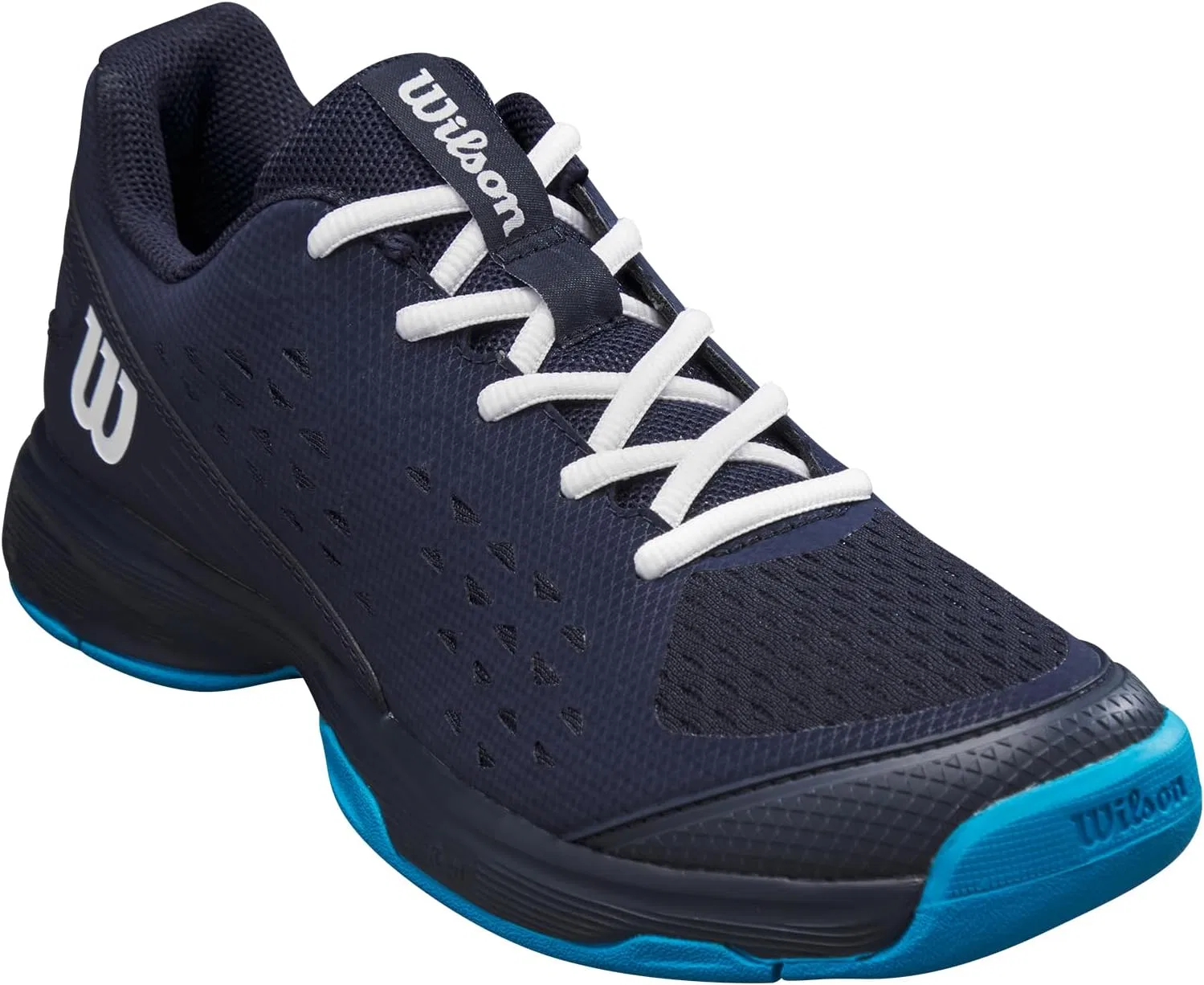 Кроссовки теннисные Wilson Rush Pro L Junior, Navy Blazer/White/Atomic Blue — фото 2