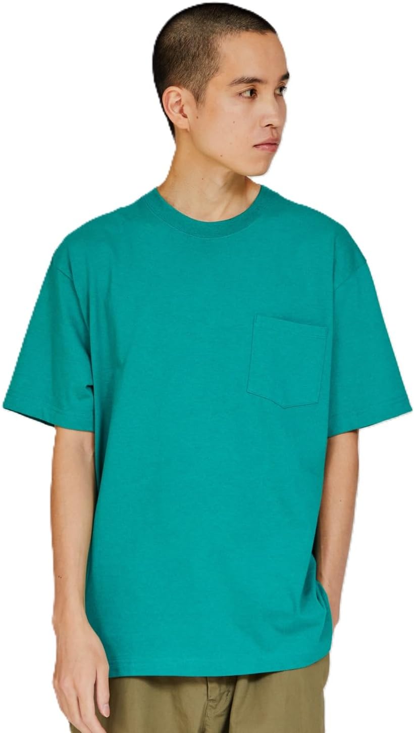 

Футболка Hanes Beefy, короткие рукава, круглый вырез, 100% хлопок, бесшовный цельный крой, без этикетки, футболка с карманом Beefy, H5190, мужская, вересково-зеленый