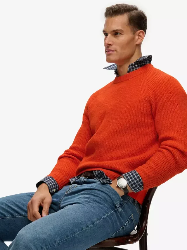 Свободный джемпер-реглан, ярко-оранжевый Superdry — фото 4