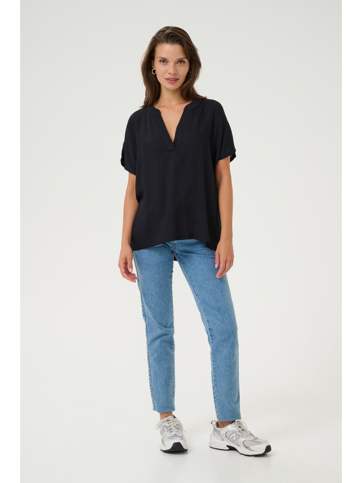 

Блузка KAano с короткими рукавами, стандартный крой, цвет: черный, глубокий Kaffe