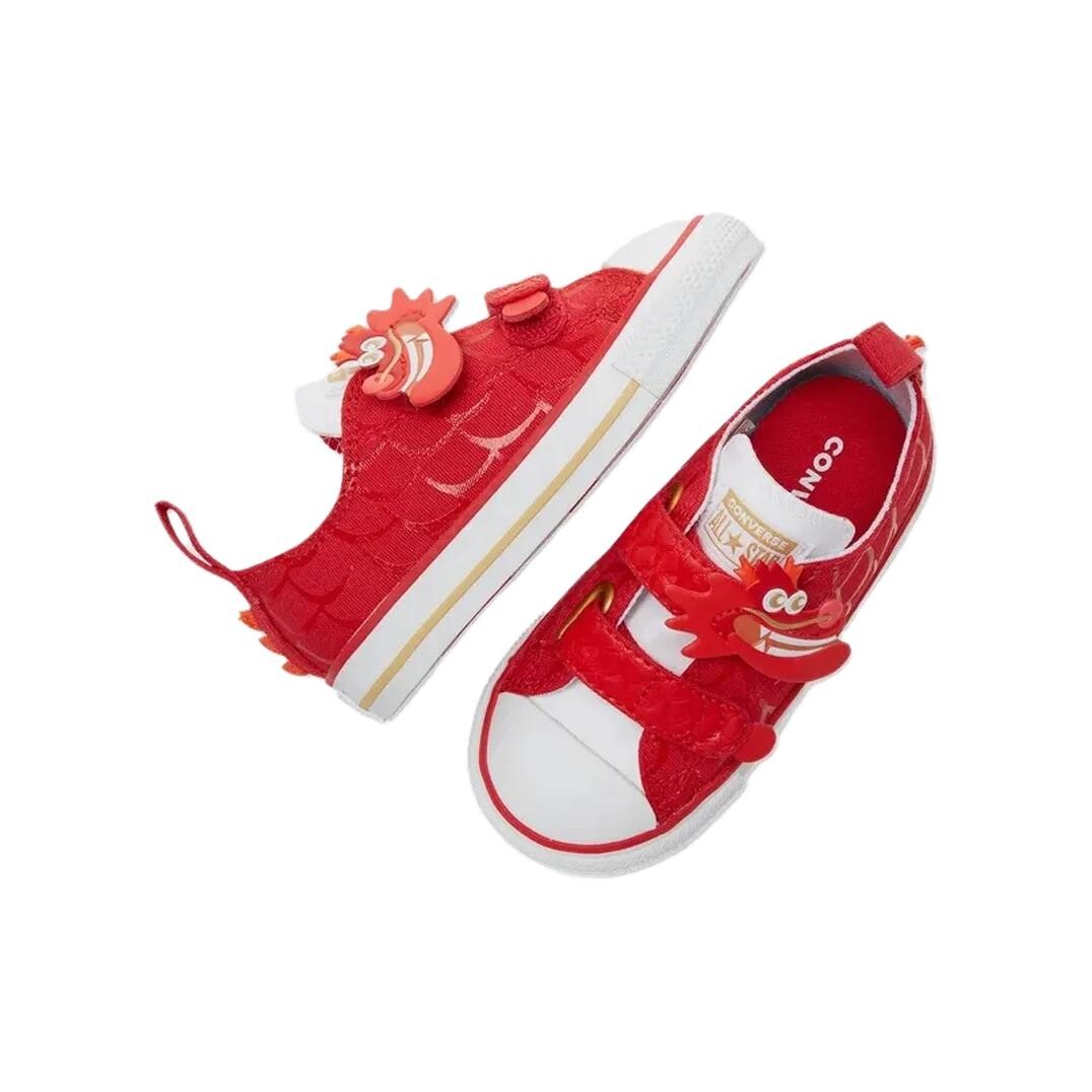 Чак Тейлор All Star Easy-On TD «Год Дракона», кроссовки Converse, красный/белый — фото 4