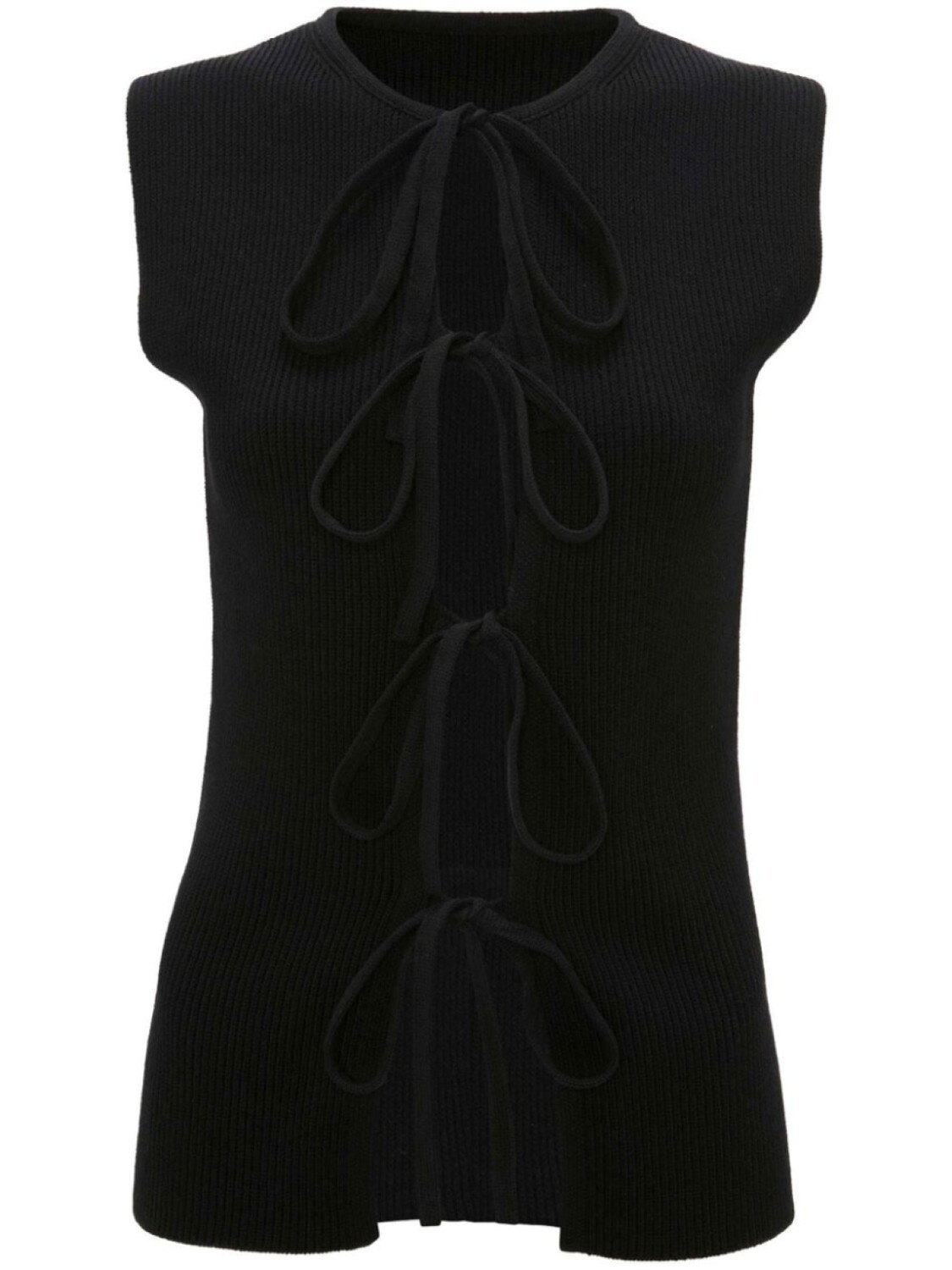

JW Anderson топ в рубчик с бантами, черный