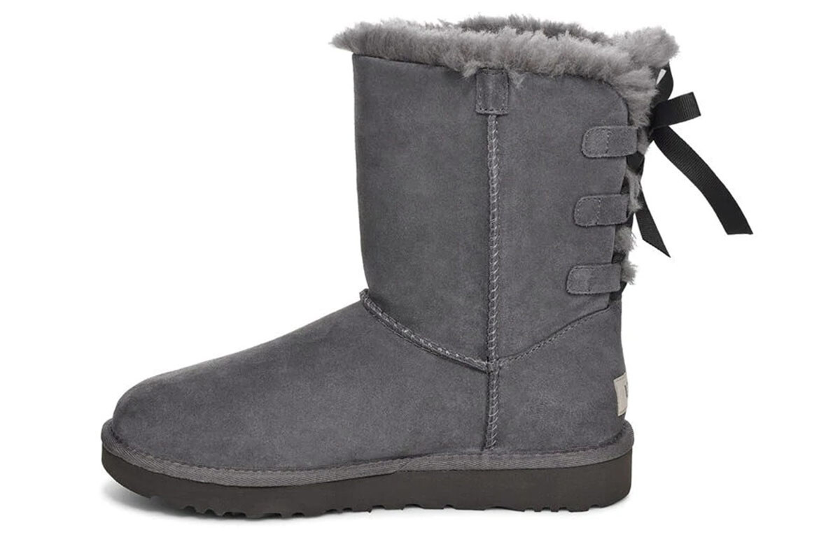 

Угги UGG Short Bow Stiefel Fleece Lined Gray Women's