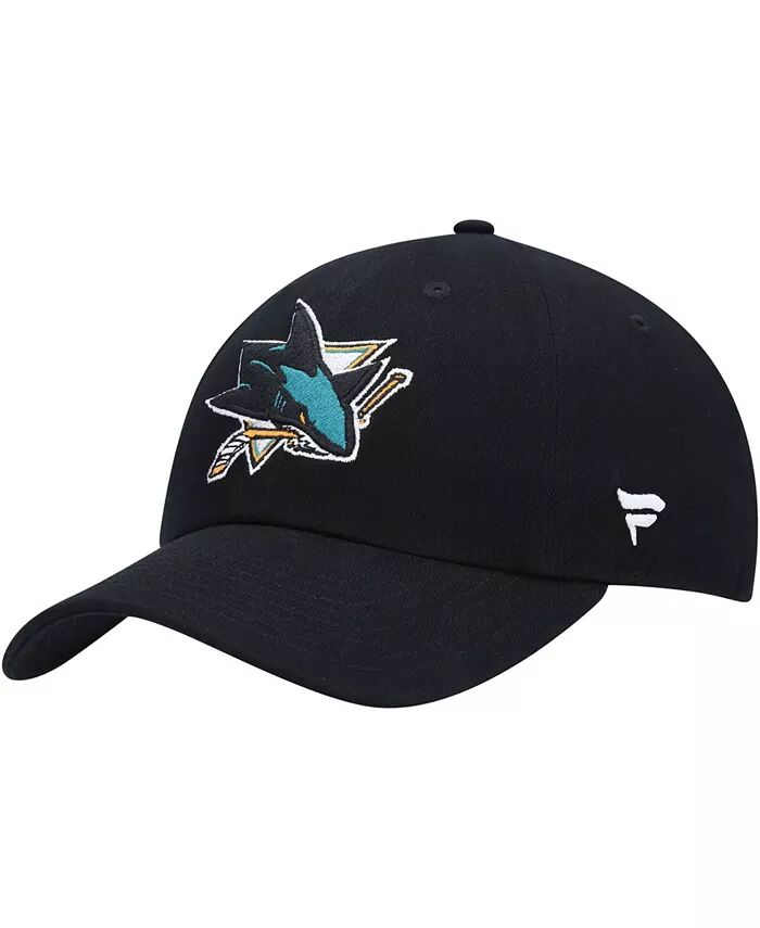 

Мужская черная кепка San Jose Sharks Core Primary с регулируемым логотипом Fanatics