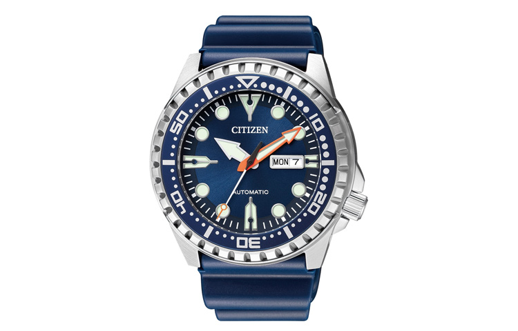 

CITIZEN Часы Automatic Mechanical Movement Rubber Strap Watch Men's Watch Blue Dial, Blue Dial