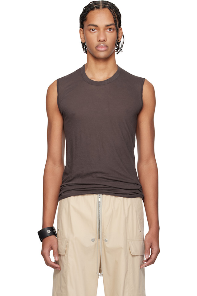 

Rick Owens Базовая майка-топ Brown temple SL