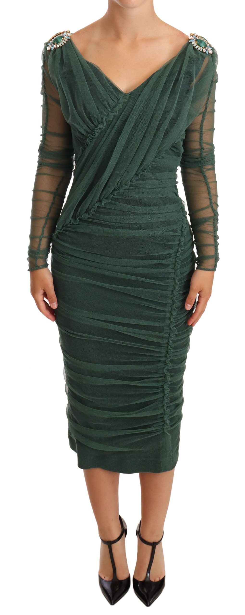 

Платье-миди Emerald Elegance Bodycon Dolce & Gabbana, зеленый