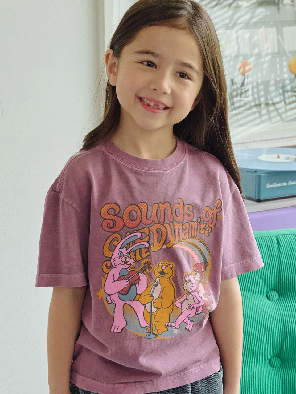 Детская футболка Hoppy Trio Pigment Dusty Pink от Cpgn Kids — фото 2