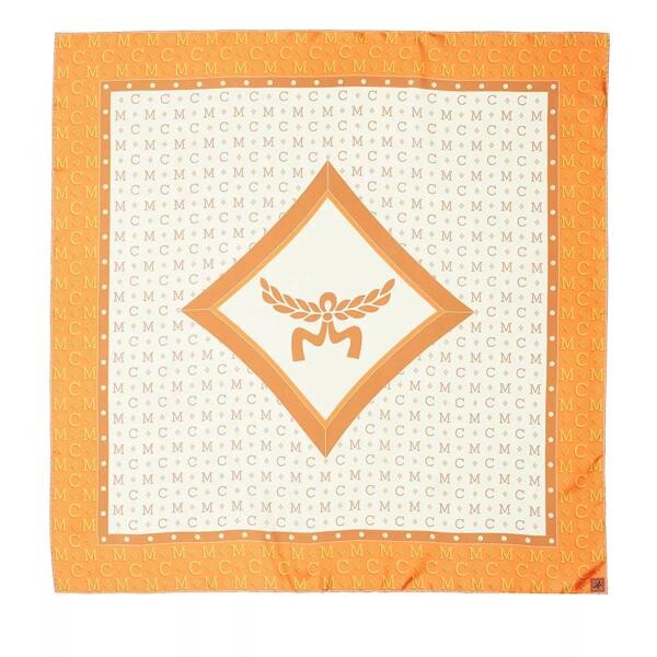 

Шарф mcm col logo silk scarf 90x90 Mcm, оранжевый
