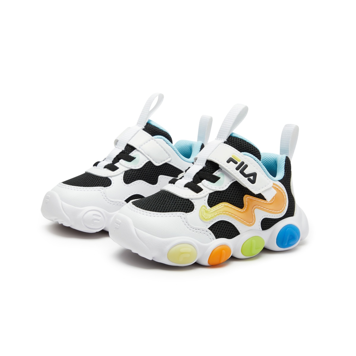 FILA KIDS Легкие кроссовки Classic Culture с низким верхом и амортизацией, черно-белые, для младенцев и малышей — фото 3