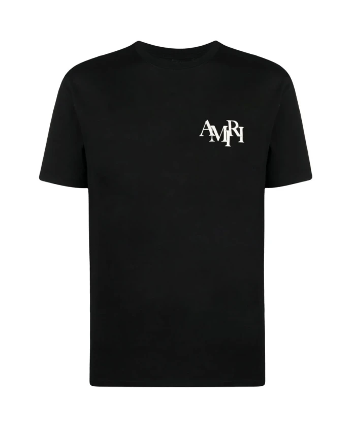

Футболка с логотипом, расположенным в шахматном порядке, черная. Amiri, черный