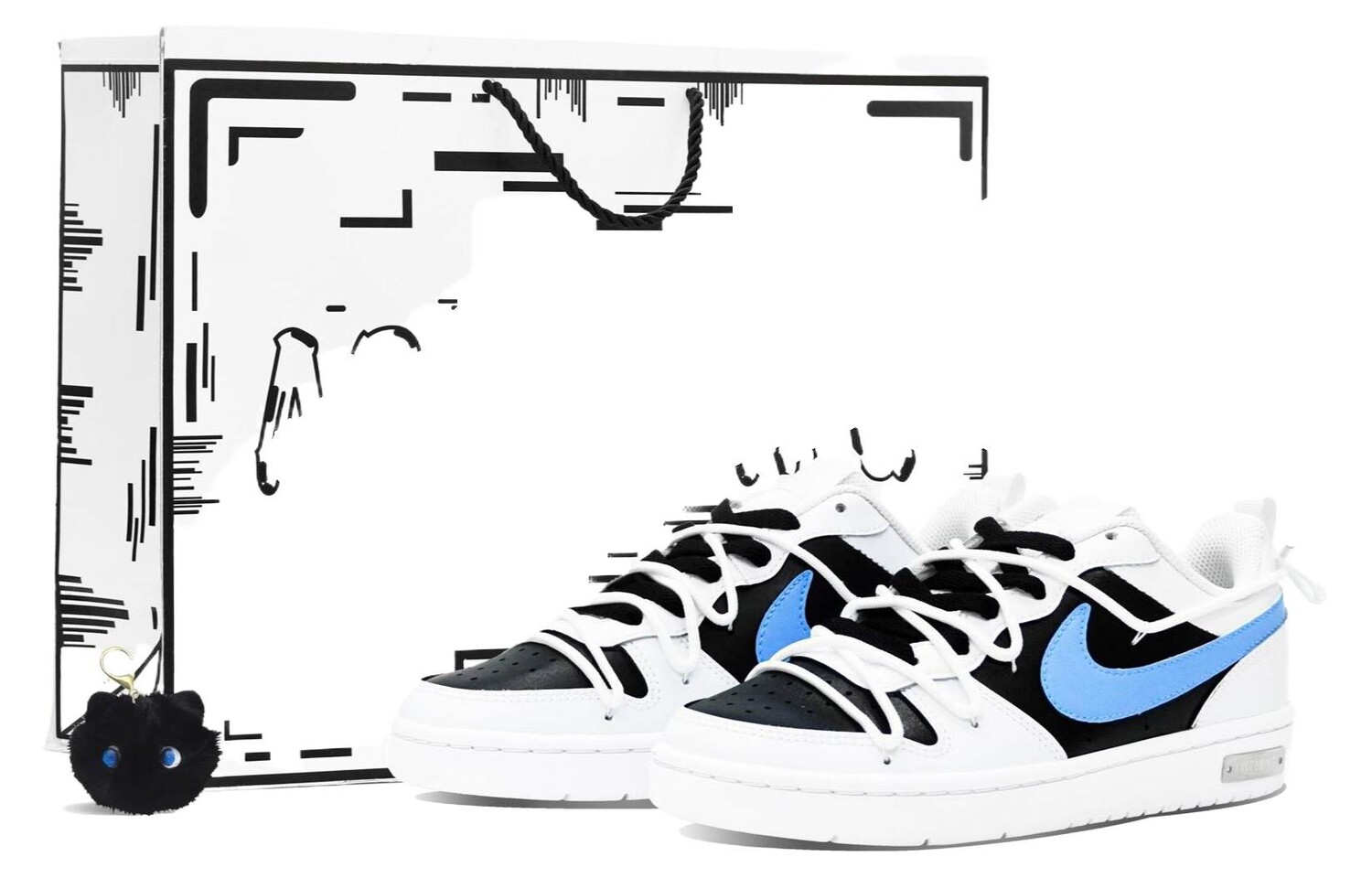 

Кроссовки Nike Court Borough Skateboard Shoes Women's Low-Top Black, черный