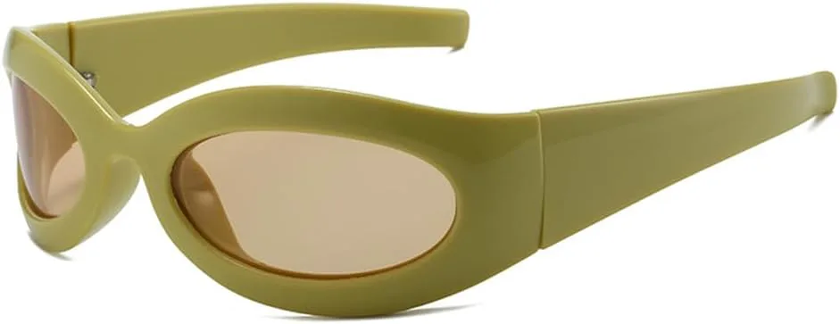 

Поляризованные солнцезащитные очки в стиле стимпанк для женщин и мужчин, солнцезащитные очки в стиле панк, женские солнцезащитные очки UV400 HDUBFY, Green