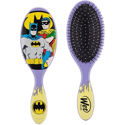 

Wetbrush Original Detangler Ультрамягкая щетина Intelliflex Лига Справедливости Бэтмен и Робин Диапазон комиксов DC, Wet Brush