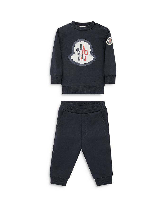 

Детский спортивный костюм с пиксельным логотипом - для малышей и детей Moncler, синий