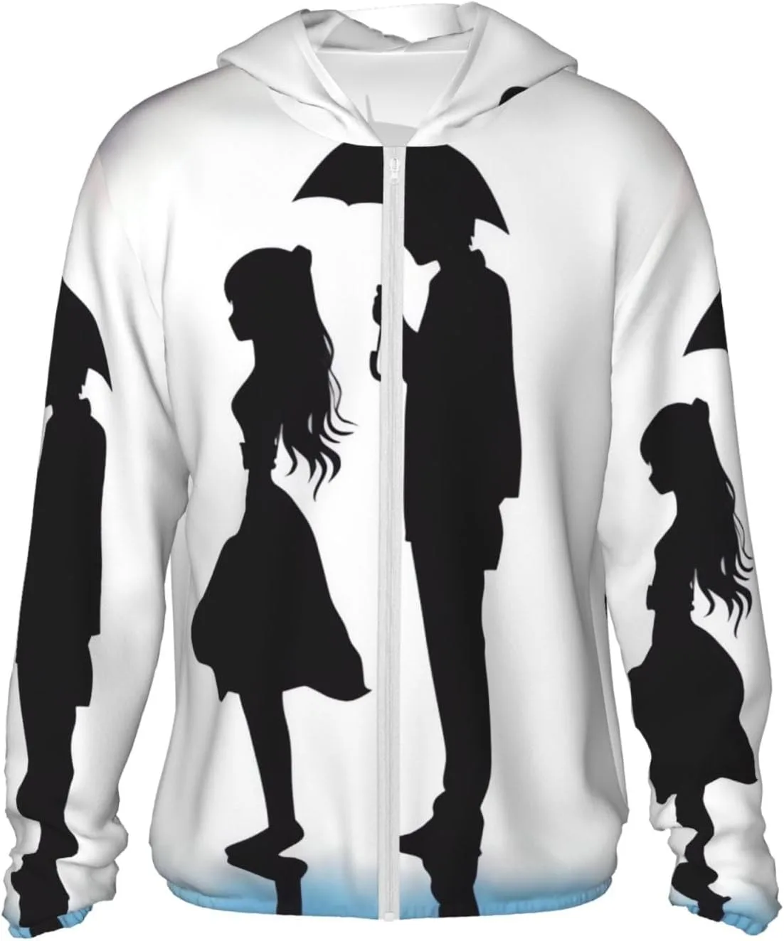 

Мужская толстовка с капюшоном UPF 50+ для защиты от солнца, на молнии, с длинным рукавом и принтом в стиле аниме FHEBNDS