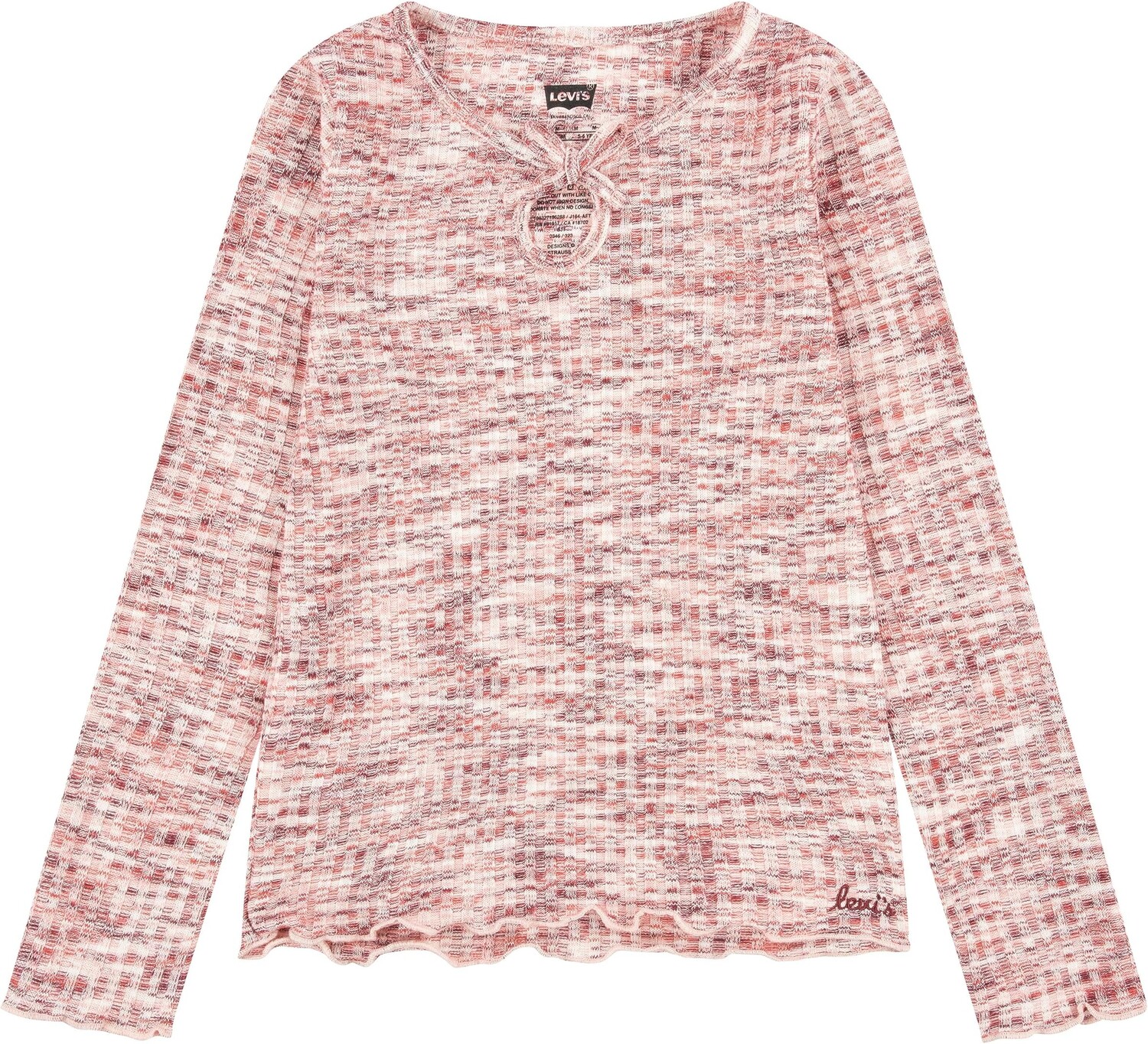 

Топ Levi'S Long Sleeve Space Dye Rib Knit Top, цвет Pink Icing