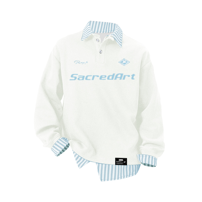 

Свитшот Unisex Lapel Moderate Regular ZIAREL, белый