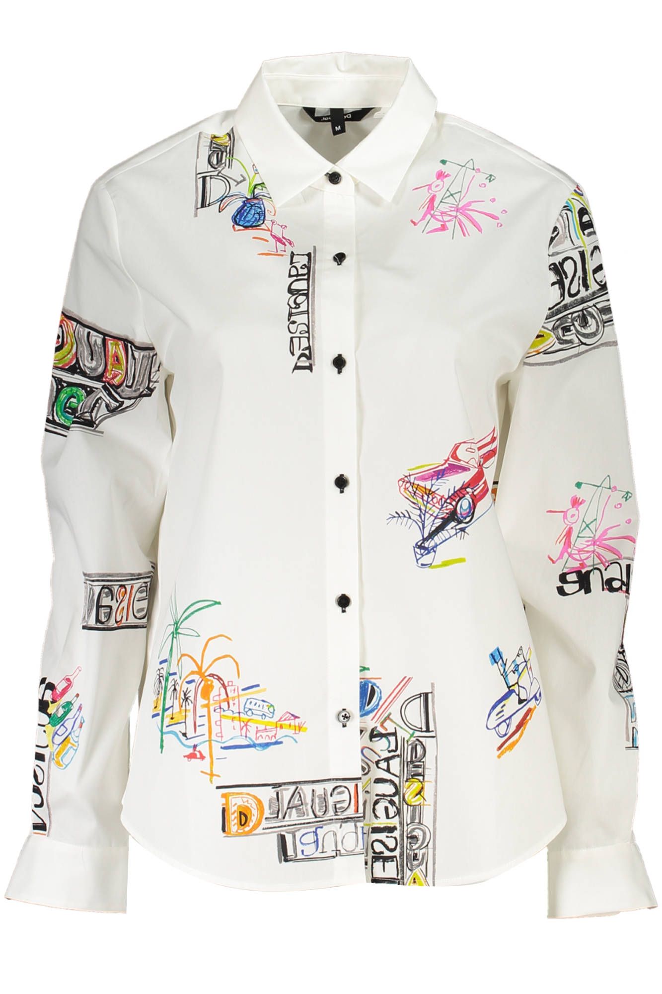 

Белая хлопковая женская рубашка Desigual
