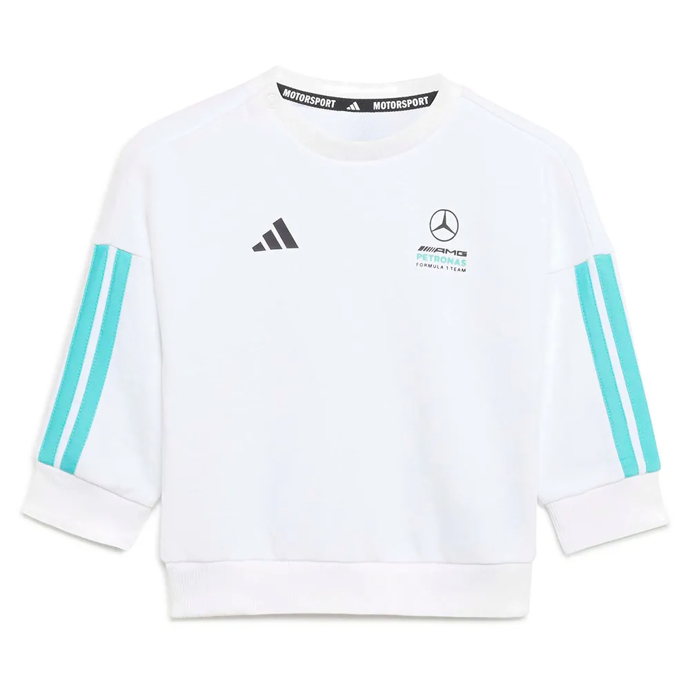Комплект adidas Mercedes-AMG Petronas F1 Team DNA Jogger Long Sleeve, белый — фото 3