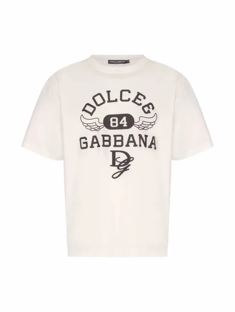 

Оверсайз футболка с логотипом Dolce&Gabbana, белый
