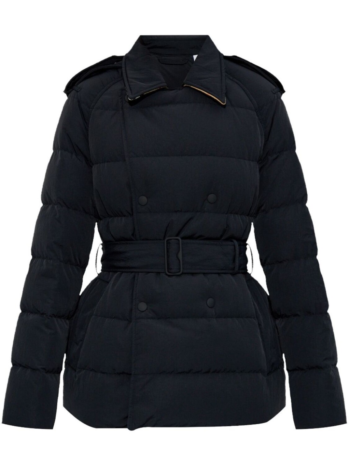 

Пуховик Burberry с пряжкой B, черный