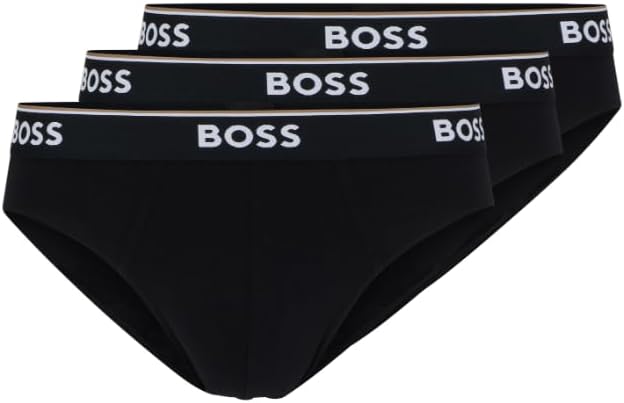 

BOSS Мужские трусы-слипы с логотипом, 3 шт, Black