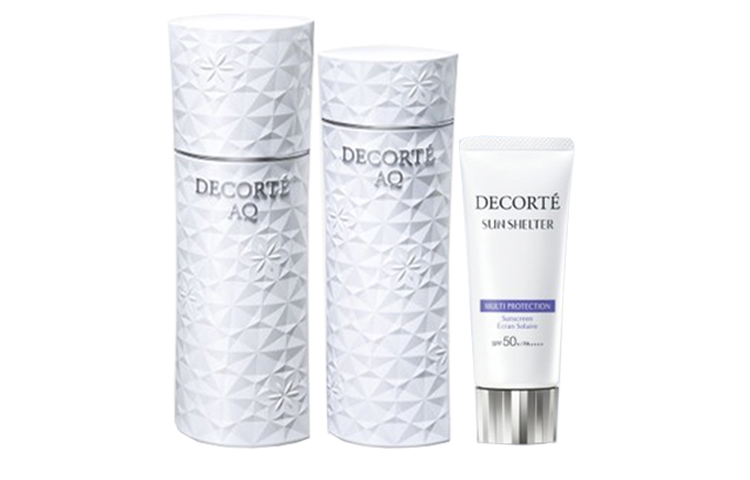 

Daike aq успокаивающий и эластичный увлажняющий санскрин-милка набор для ухода увлажняющий восстанавливающий антивозрастной набор из 3 штук DECORTE