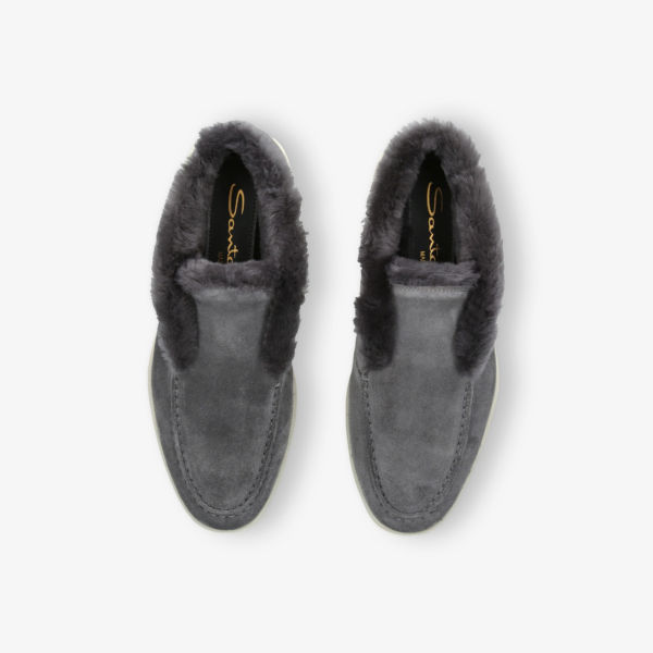 Ботильоны Santoni Fortune из замши с тисненым логотипом, мультиколор — фото 2