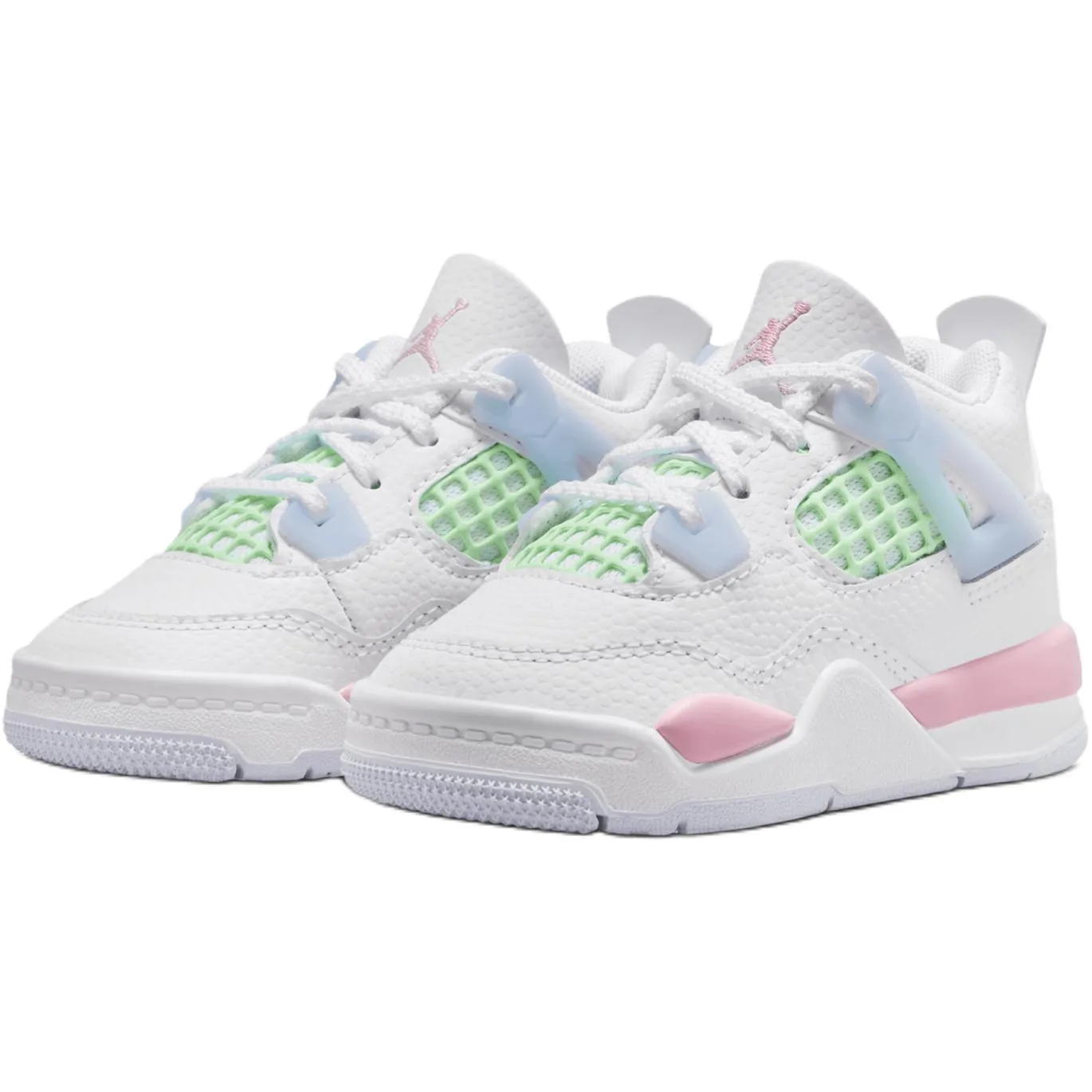 Jordan Air 4 Low top Toddler Shoes White Blue Green Infant And Toddler — фото 4