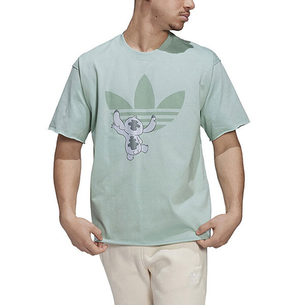 Футболка adidas originals x Disney Crossover Cartoon Pattern Printing Short Sleeve Couple Style light green, мультиколор — фото 2