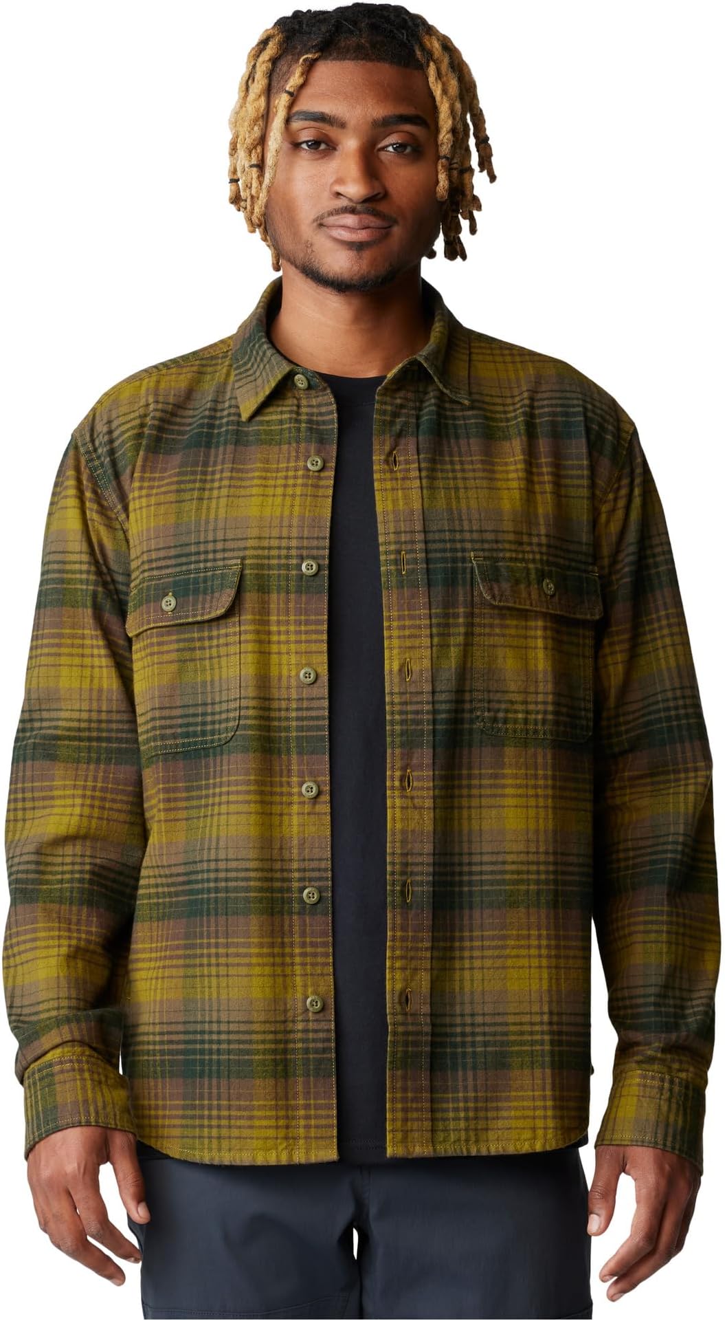 

Рубашка Mountain Hardwear Dusk Creek Flannel Long Sleeve Shirt, цвет Vetiver Glasshouse Plaid