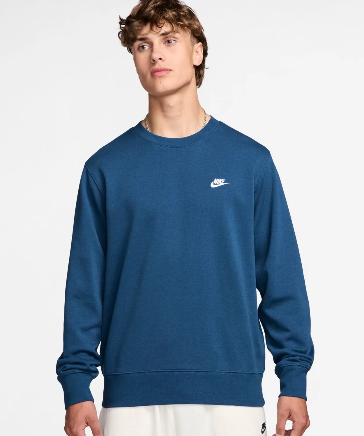 Свитшот Nike Club FT L/S Crew синий