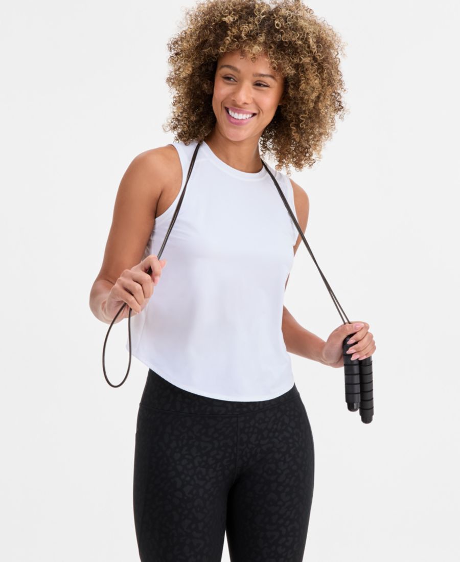 

Женская трикотажная майка с круглым вырезом и разрезом на спине ID Ideology, Bright White