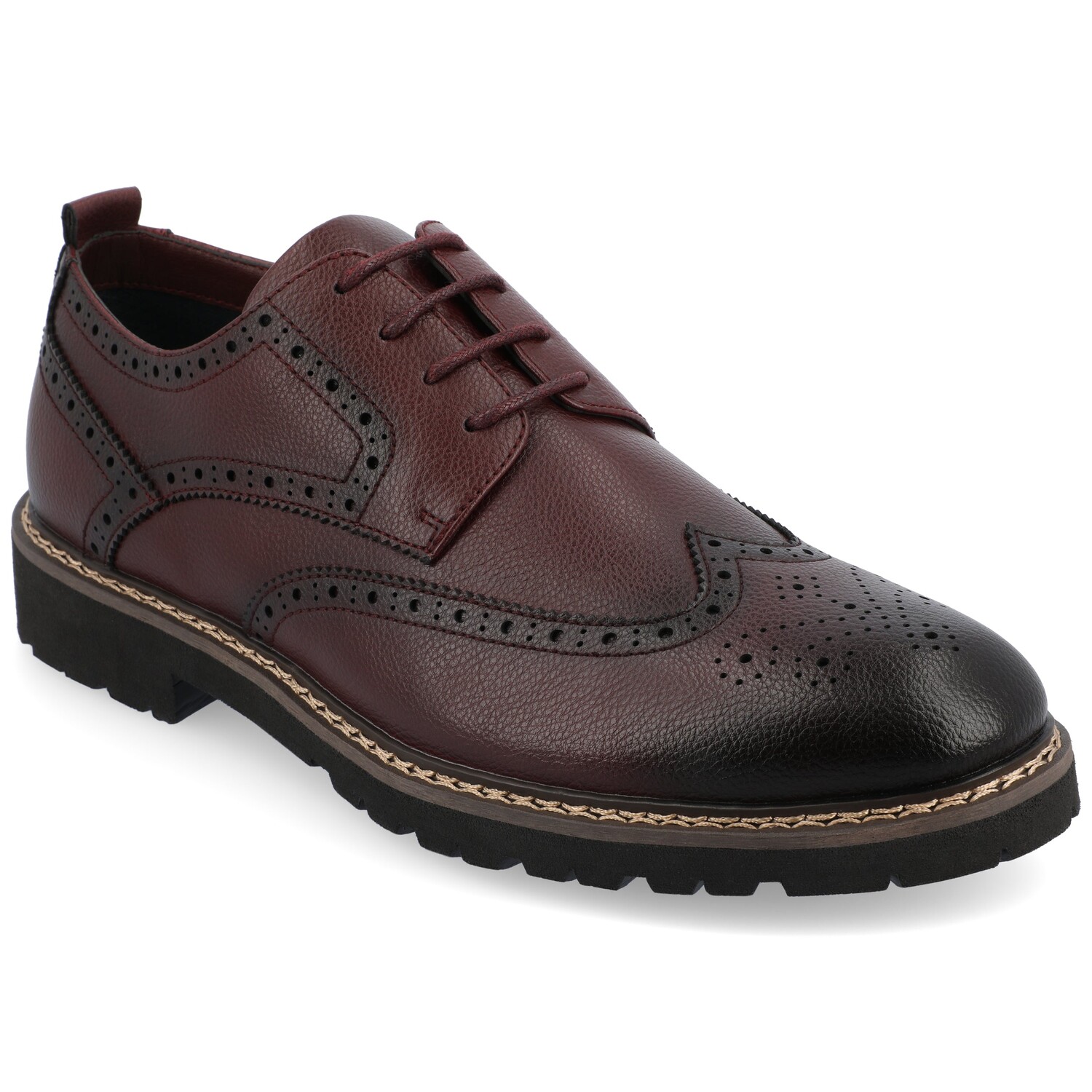 

Дерби Vance Co. Campbell Wingtip Derby, цвет Bordeaux