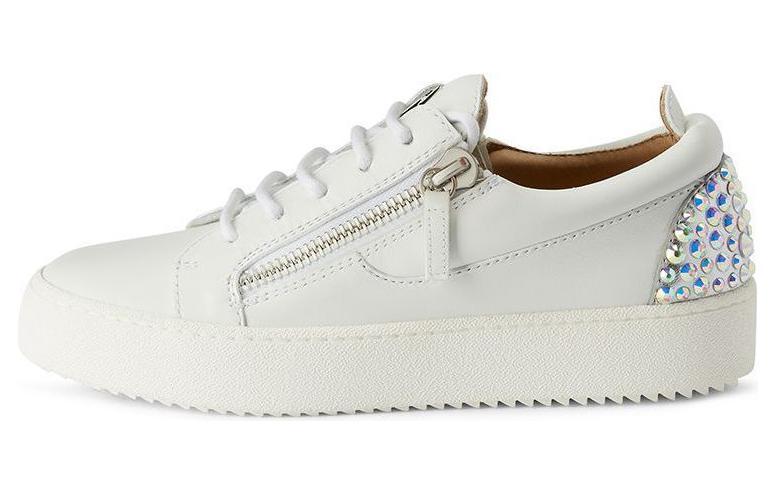 Женские кроссовки Gail, украшенные стразами Giuseppe Zanotti, White