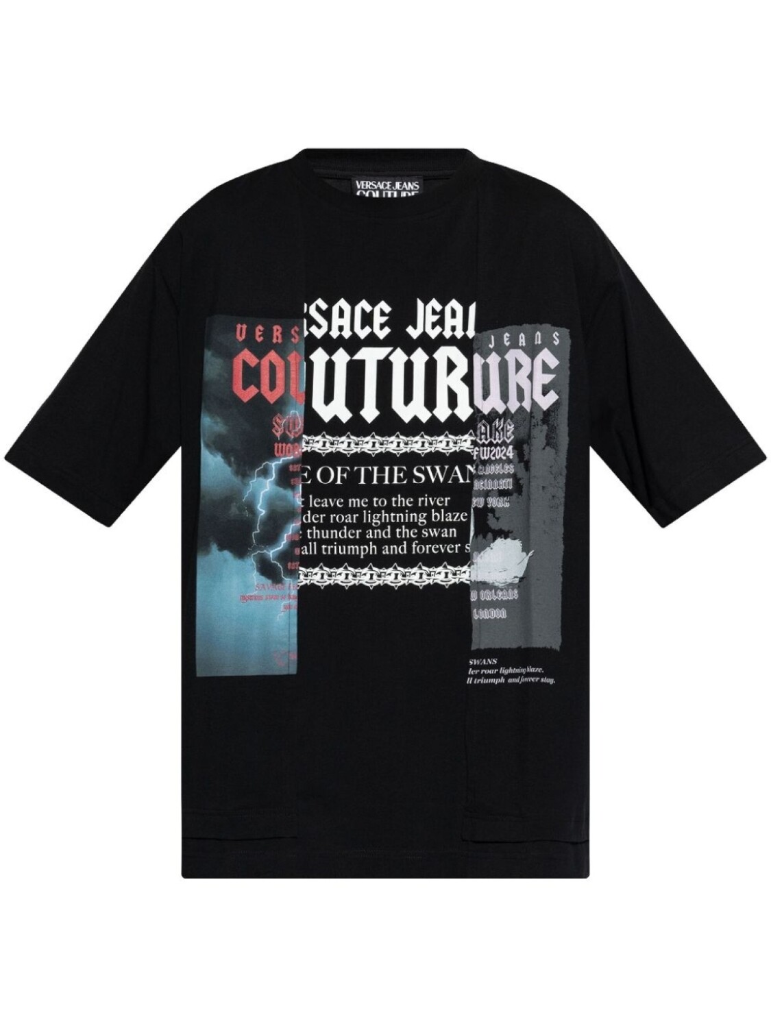 

Versace Jeans Couture футболка свободного кроя с логотипом, черный