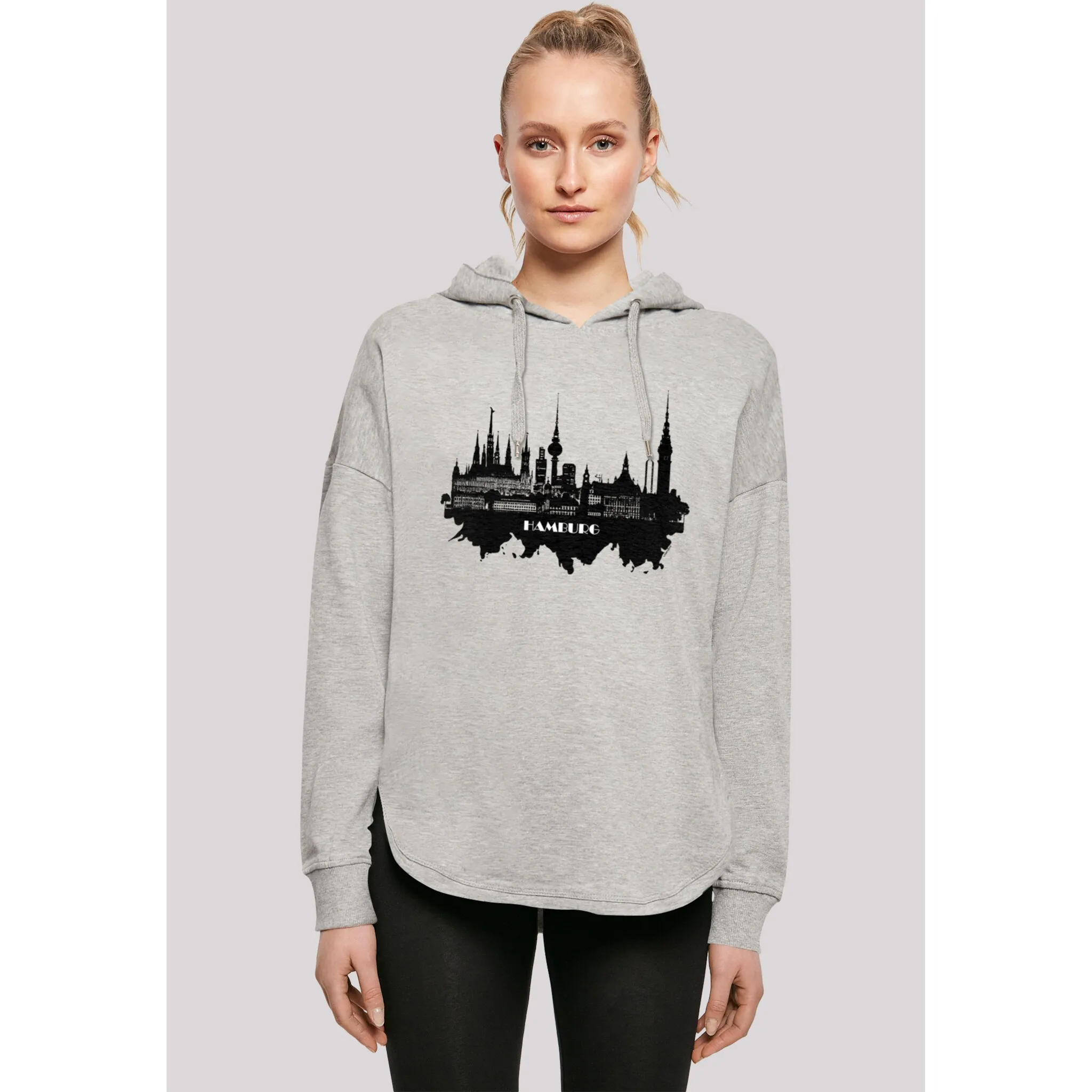 

Толстовка F4NT4STIC "Cities Collection - Hamburg skyline", принт, серый