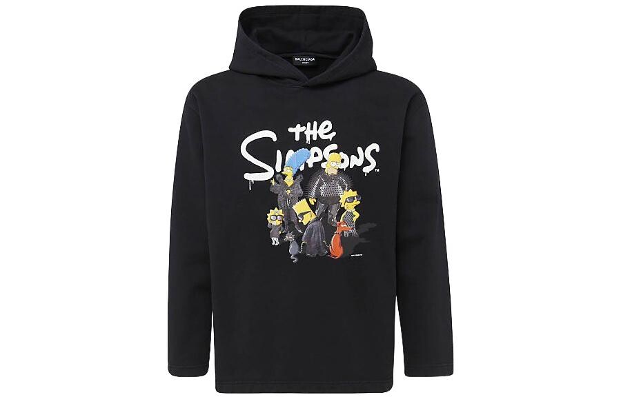 

Толстовка мужская Balenciaga x The Simpsons, черный